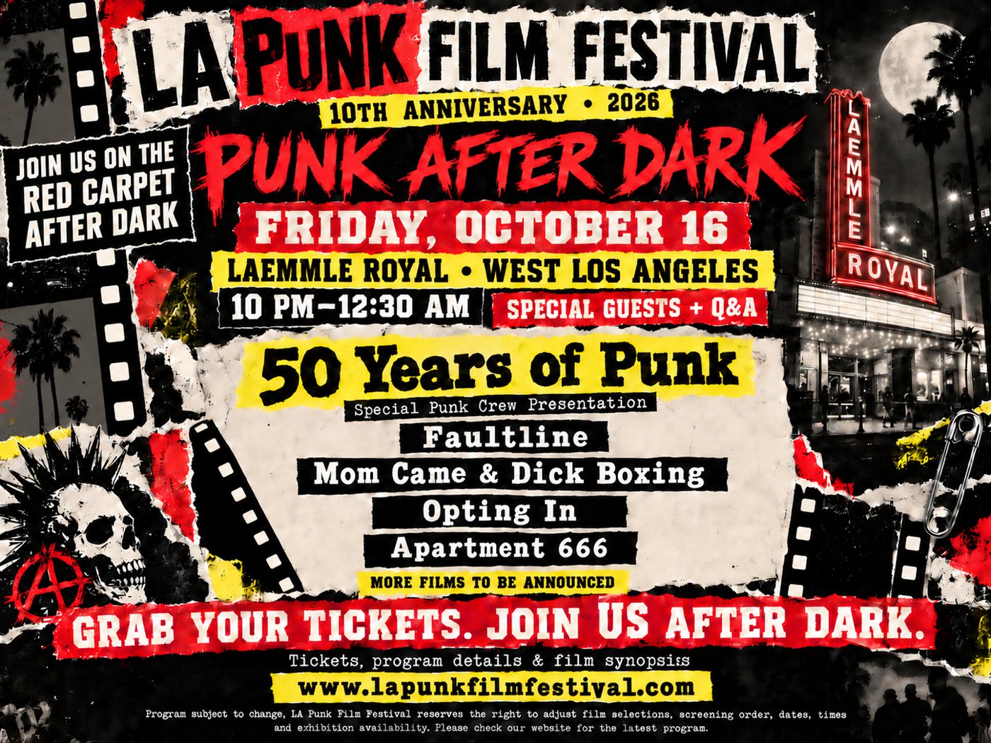 Punk After Dark poster, Laemmle Royal, Oct. 16 2026